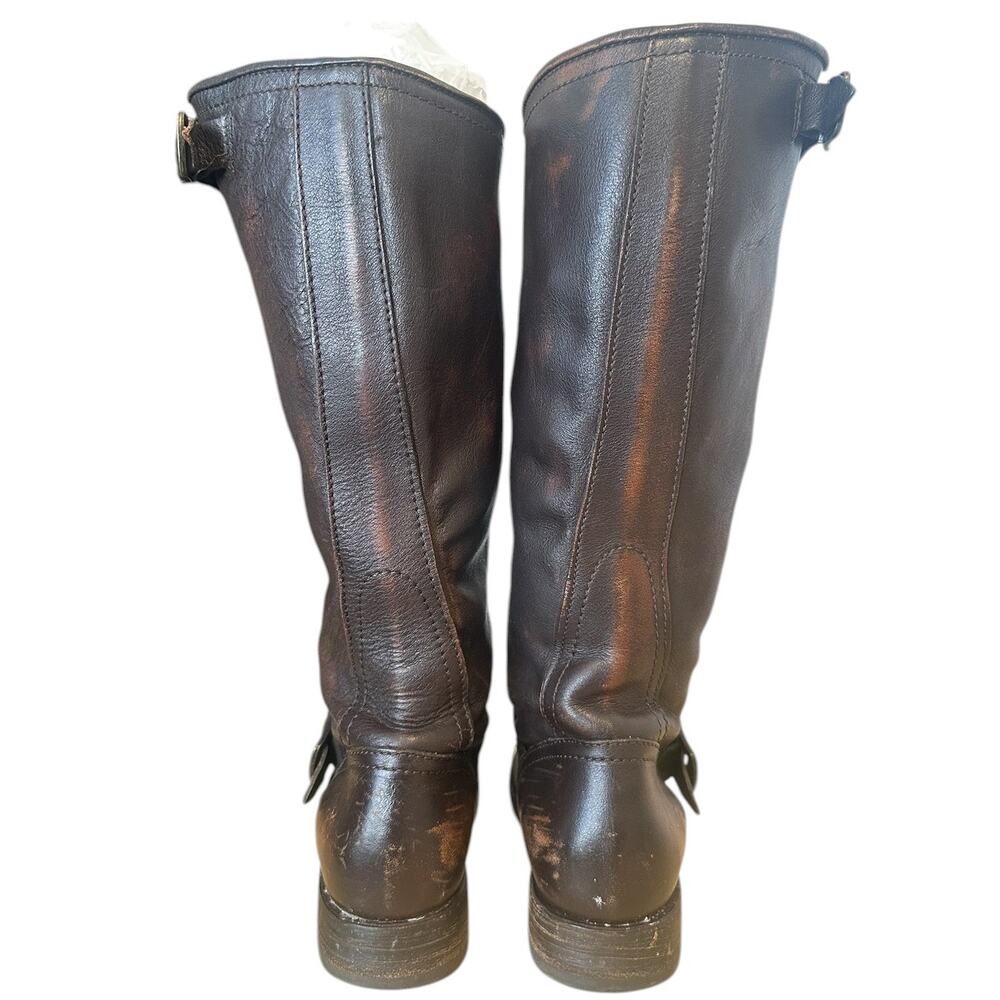 Frye Vintage Brown Leather Knee High Veronica Slouch Boot Size 7.5 - Picture 4 of 10